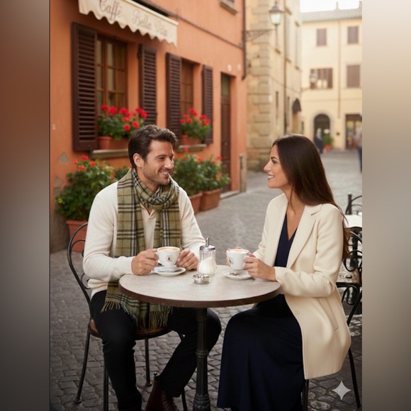 BURBERRY London 100% Cashmere Unisex Olive/Sage Check Scarf NWOT - Picture 5 of 5